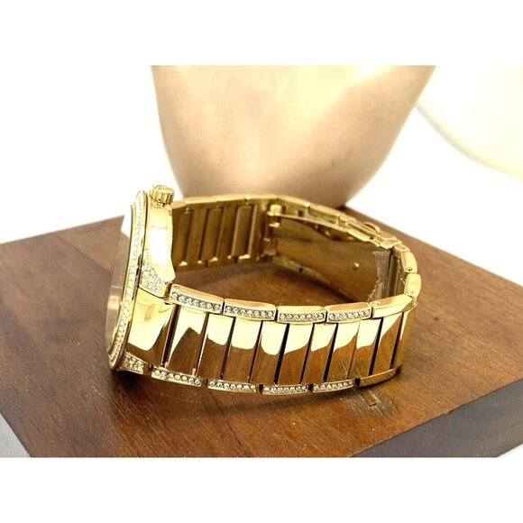 Michael Kors Women's Watch MK3312 Kerry Mother of Pearl Quartz Gold Gemmed 37mm - Picture 8 of 13